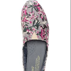 Toms floral slip on shoes